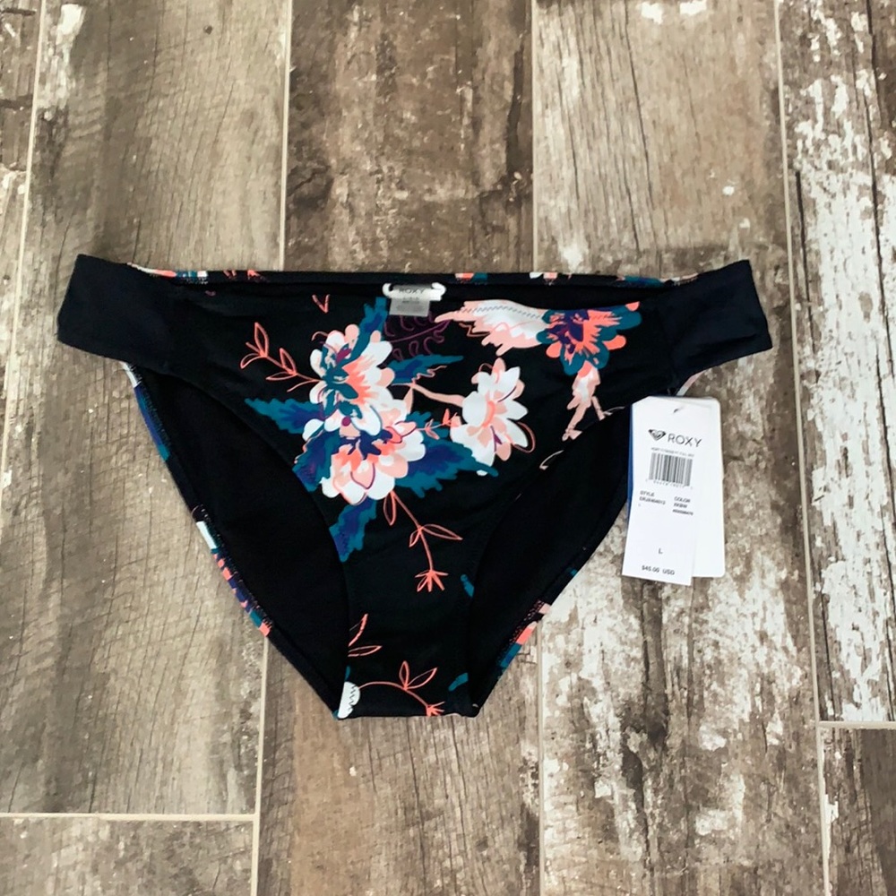 Roxy size large flower print bikini bottom